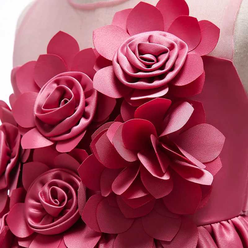 Summer Flower Girl Dress Children Costume Bow Par Wedding Kids Dresses For Girls Evening Briidemaid Prom Gown Vestido 8 10 YrsXJ250108