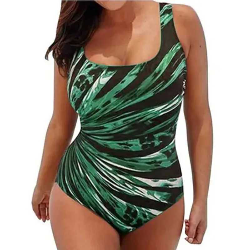 Sexy Large Size Swimwear Women One Piece Plus Size Swimsuit Closed Push Up Swimsuits Body 2025 Fa Beach Wear Bathing SuitXJ240108
