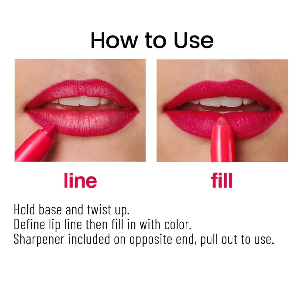 HANDAIYAN 6 Colors Lip Liner Pencil Non-stick Lipsticks Waterproof Sexy Lip Gloss Lipstick Pencil Makeup Cosmetics for Women 250108