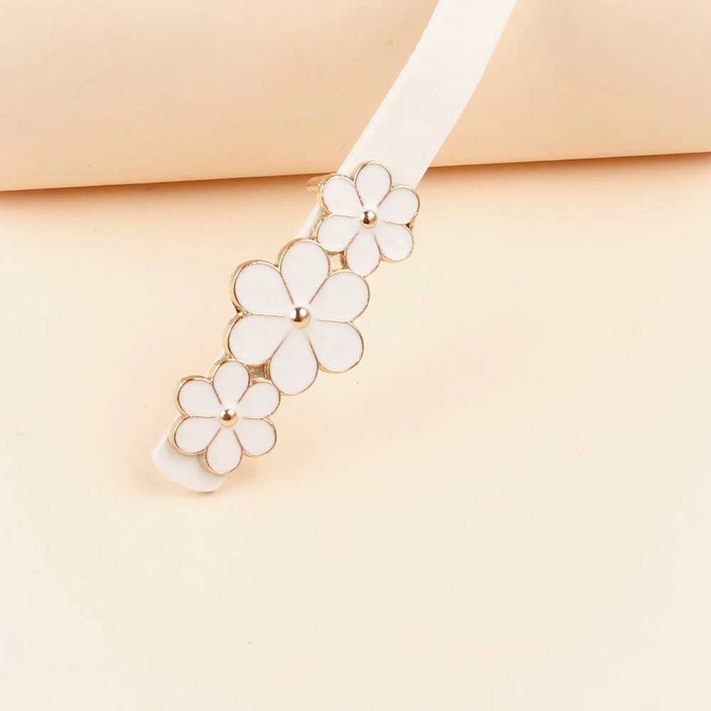 Womens waist belt fashionable thin decorative dress daisy black and white summer W250109