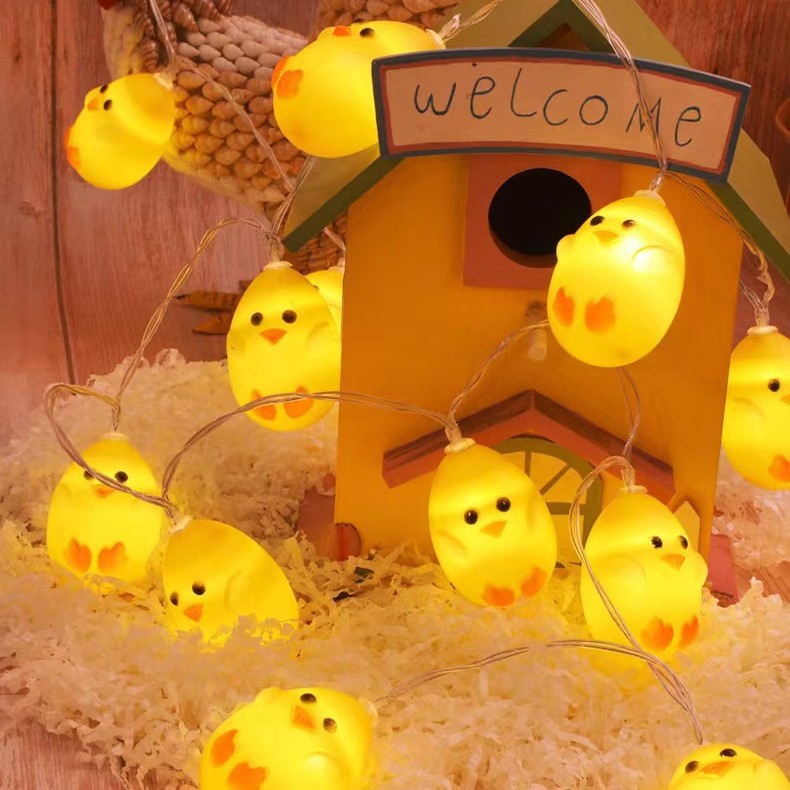 LED lights Easter decorative lights string cotton eggs holiday creative lights string party funny night lights atmosphere lights printed egg