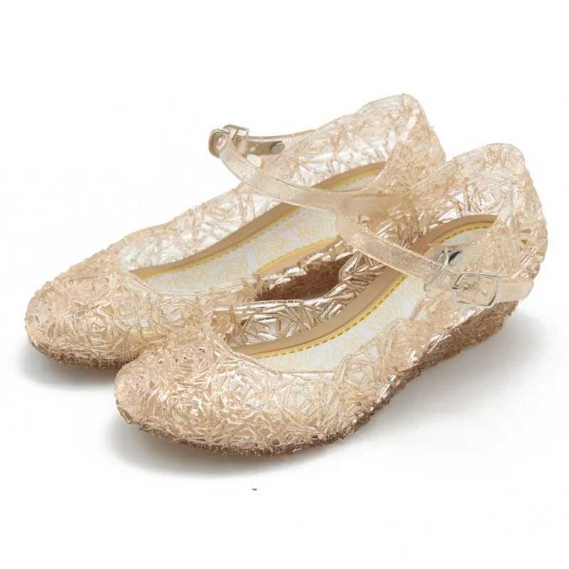 Elsa Costumes Flats Shoes Snow Queen Princess Birthday Sandals W250108