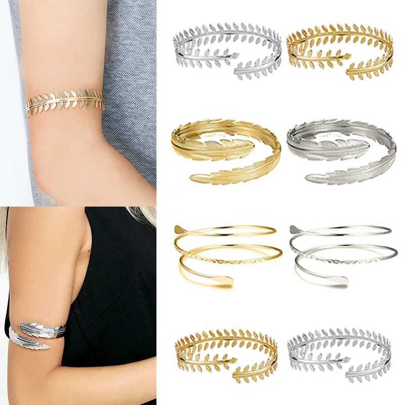 Fashion Arm Bracelet for Women Girls Mental Open Upper Arm Bangle Bracelet Simple Adjustable Armlet ArmbandXJ250109