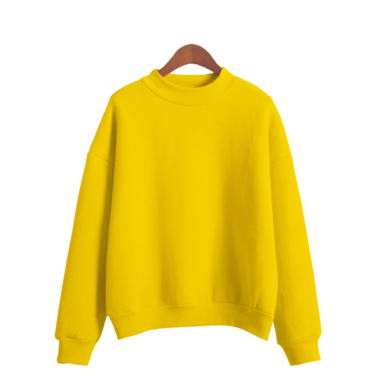 Blank Solid Color Designer Hoodie Women's Clothing With Velvet Candy Small High Neck Loose Casual Student Long Sleeved Top Jacket Light Plate Shi