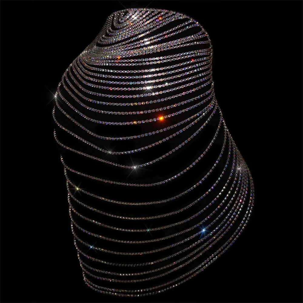 Fashion Tassel Crystal Waistchain Jewelry Exquisite Shining Nightclub Rhinestone Waistchain Jewelry Body Accessories 250107