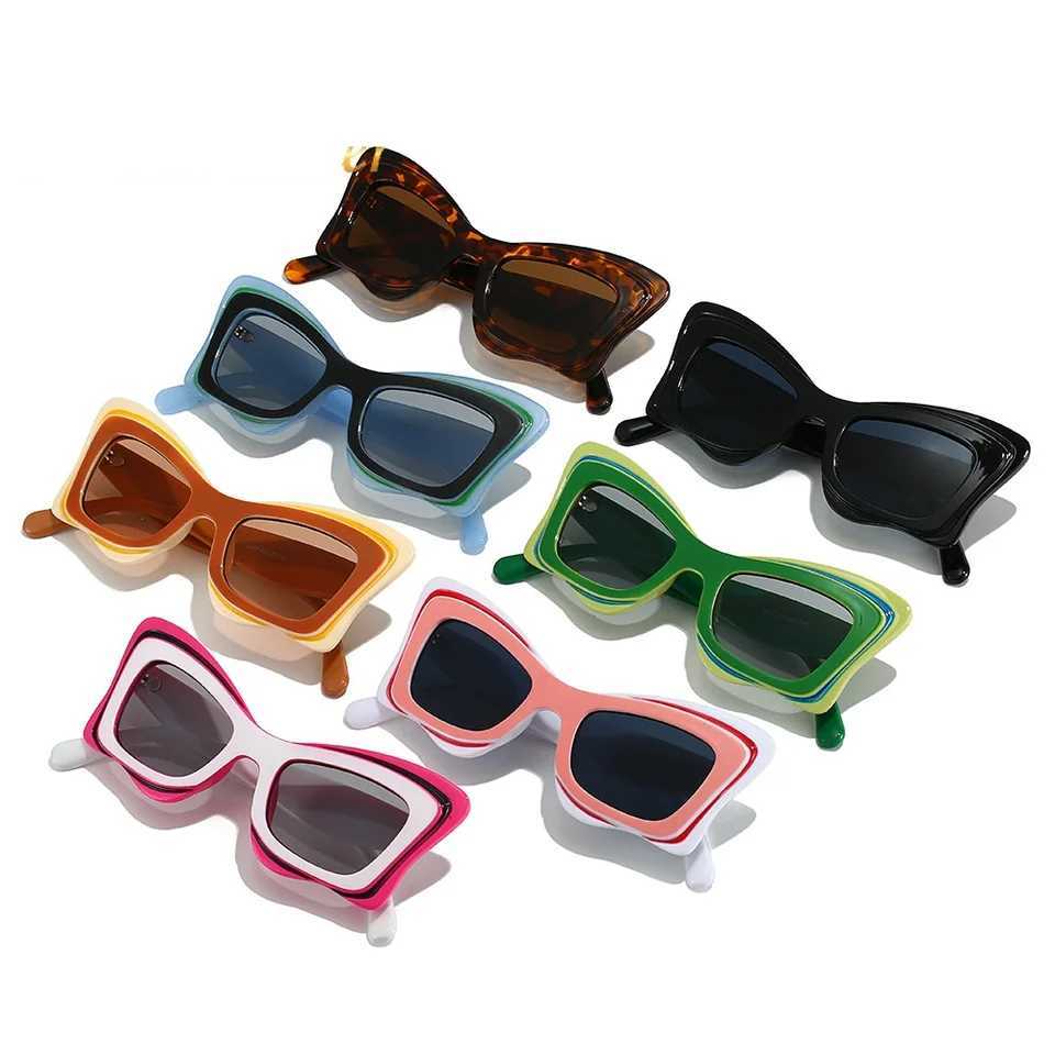 Super large square sunglasses for mens new luxury brand fashionable cat eye sunglasses with UV400 large frame outdoor glasses W250109