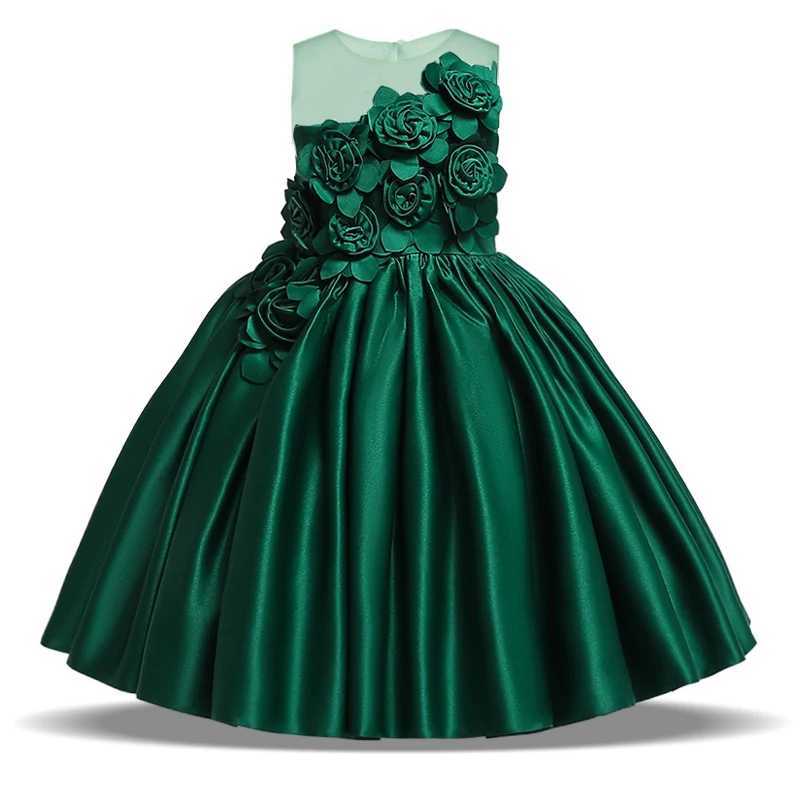 Summer Flower Girl Dress Children Costume Bow Par Wedding Kids Dresses For Girls Evening Briidemaid Prom Gown Vestido 8 10 YrsXJ250108