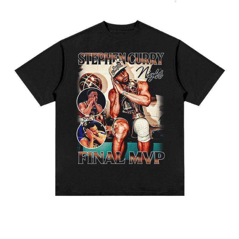 Summer Mens Curry Cotton Basketball Star Prited High Street