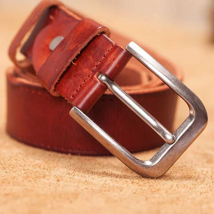 VAMOS KATOAL High quality handmade knocking genuine leather belt luxury designer belts male Strap Jeans for man cowboy belt men W250109
