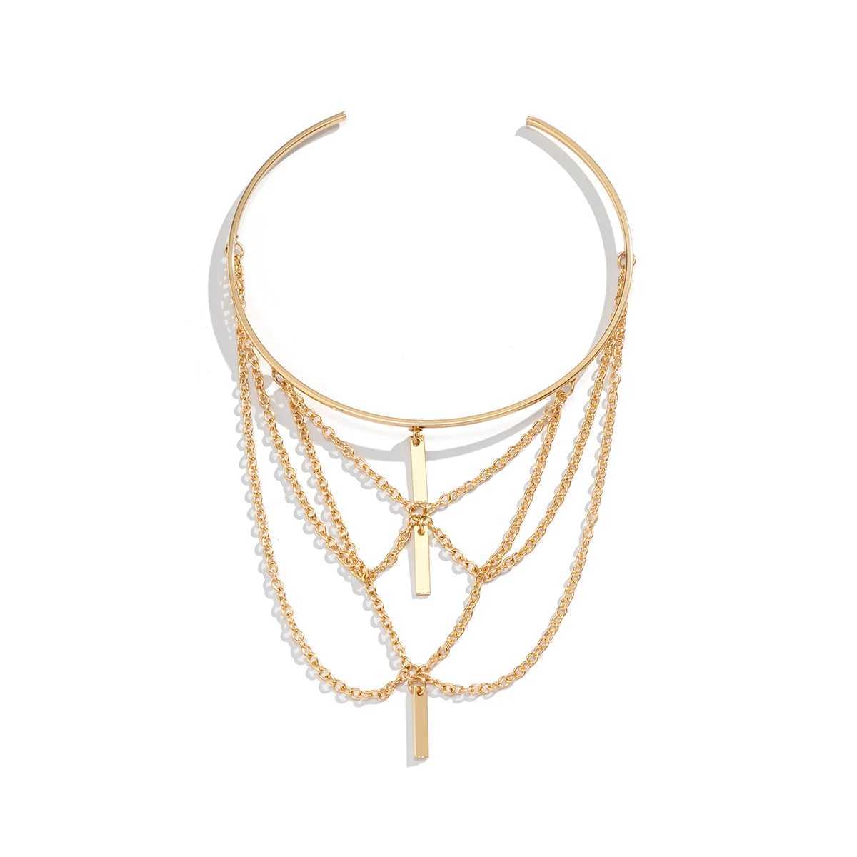 Ingemark Vintage Multilayer Stick Tassel Pendant Upper Armband Cuff Open Bangles for Women Long Chain Arm Bo Bracelet JewelryXJ250109
