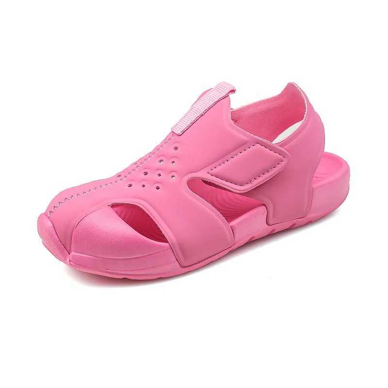 Childrens summer beach sandals boys breathable sports sandals girls fashionable candy colored cool sandals baby soft and lightweight summer shoes W250