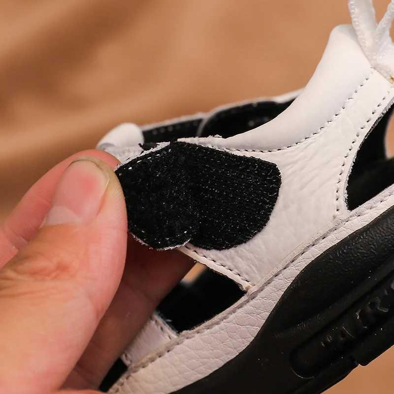 Baby girl boy leather sandals soft soled baby and toddler shoes summer lightweight barefoot beach sandals for children W250108