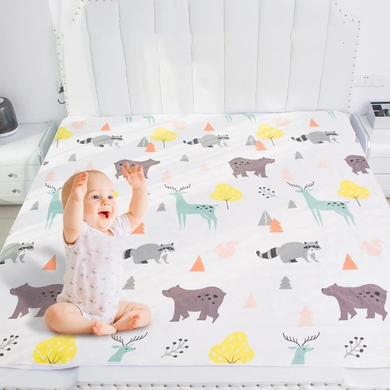 Waterproof Baby Diaper Changing Pad Nappy Resuable Infant Cotton Urinal Mat Breathable Overnight Protection Pad Sheets 250109