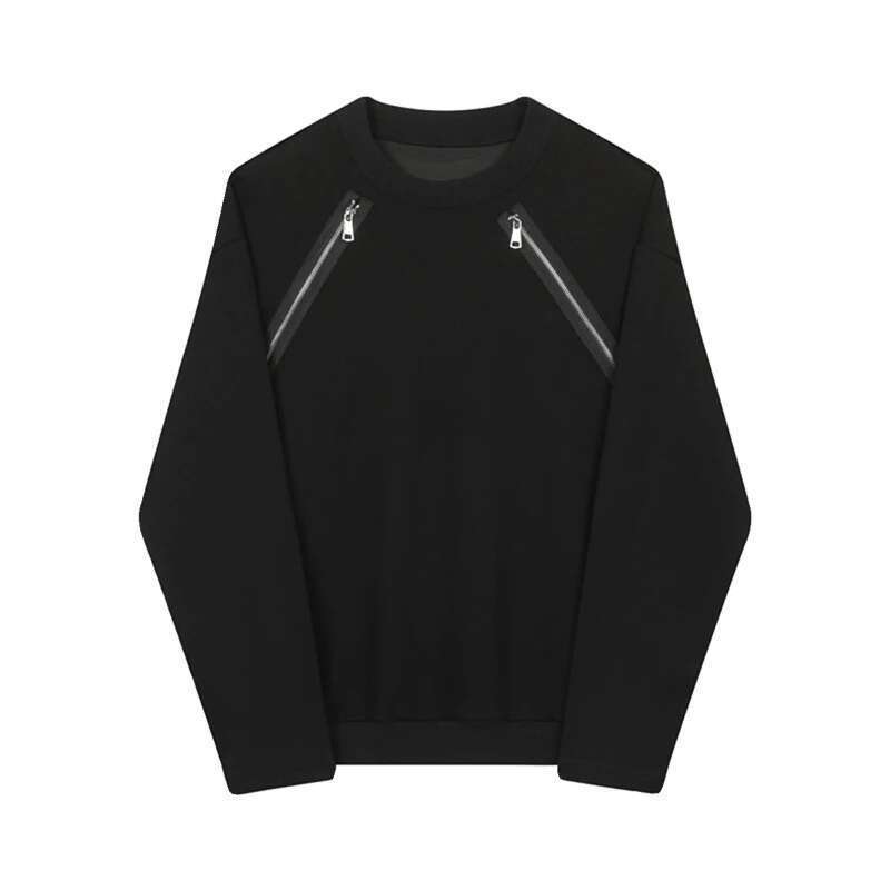 Zipper Patchwork Long Sleeve T Shirts Designer Men Sport Street Sweatshirts Stylish Tops New Clothing