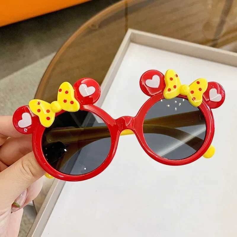 Cute Childrens Sunglasses Bear Frame Girl Childrens Sunglasses Round Street Shot Baby Boy Glasses Cute Shadows W250109
