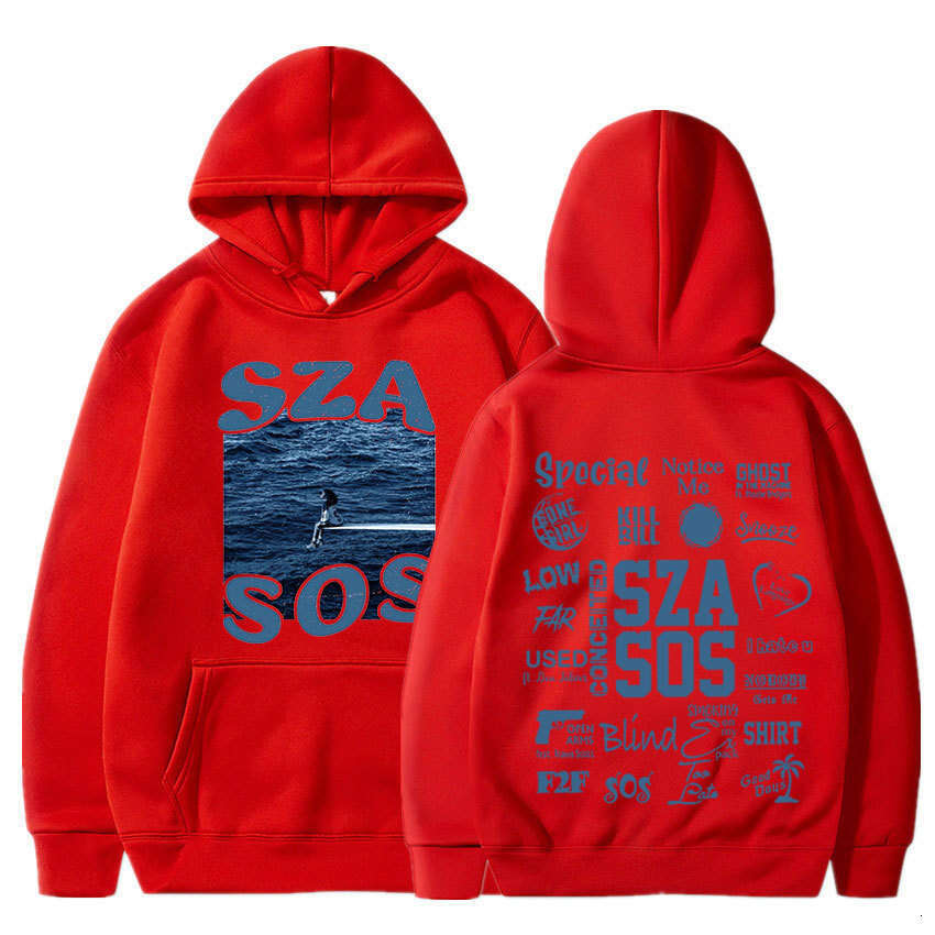 SZA Music Album SOS Graphic Hoodie Men Women's Vintage Overs