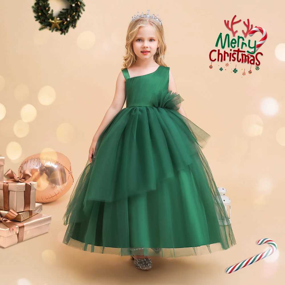 Tulle White Bridesmaid Dresses For Girls Children Costume Elegant Kids Wedding Par Dress Teen Girl Birthday Evening VestidosXJ250108
