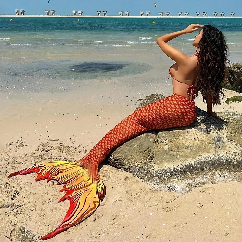 2025 New Beauty Fish Tail Swimsuit Three Piece Set Adult Sexy Bikini Party Designer Trendy Beach Swimsuit