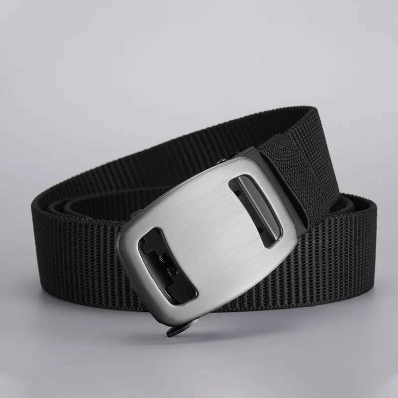 Durable canvas strap for men easy to click automatic buckle - fashionable and adjustable suitable for jeans and casual wear W250109