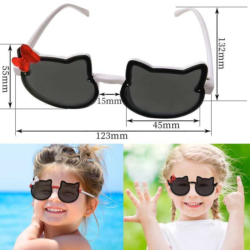 Childrens Cute Animal Retro Borderless Polarized Sunglasses for Boys and Girls Outdoor Sunscreen Glasses for Children UV400 Sunglasses W250109