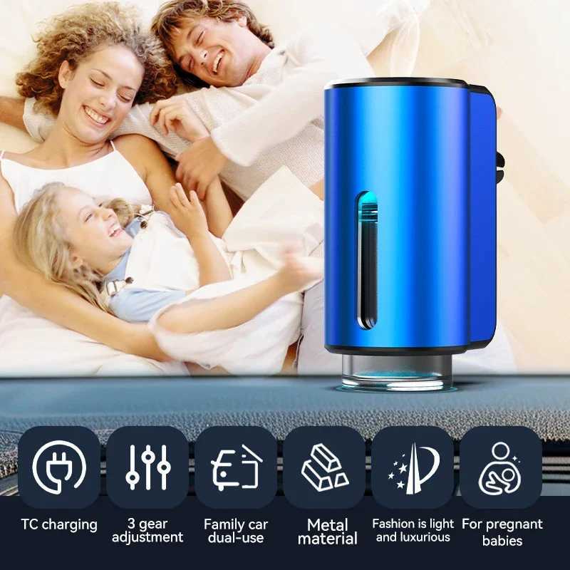 Car Air Freshener Electric Vehicle Air Diffuser Aromatic Car Vent Humidifier Atomizer Aromatherapy Car Air Fresh perfume Auto Parts H250108