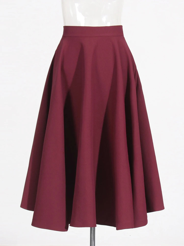 TWOTWINSTYLE Solid Burgundy Two Piece Set For Women Lapel Long Sleeve Spliced Appliques Coats High Waist A Line Skirt Set Female 250109