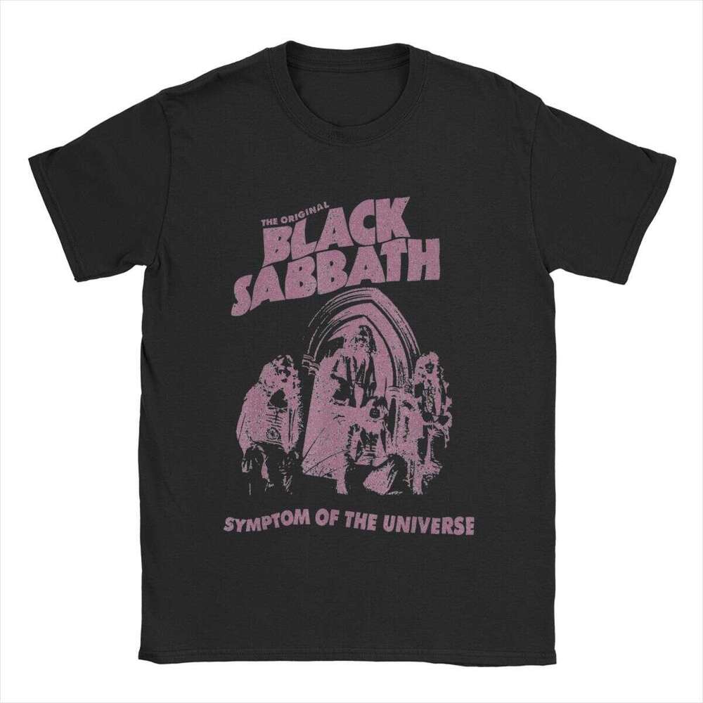 Funny Black Cool Sabbaths T-Shirt Men Crewneck 100% Cotton T