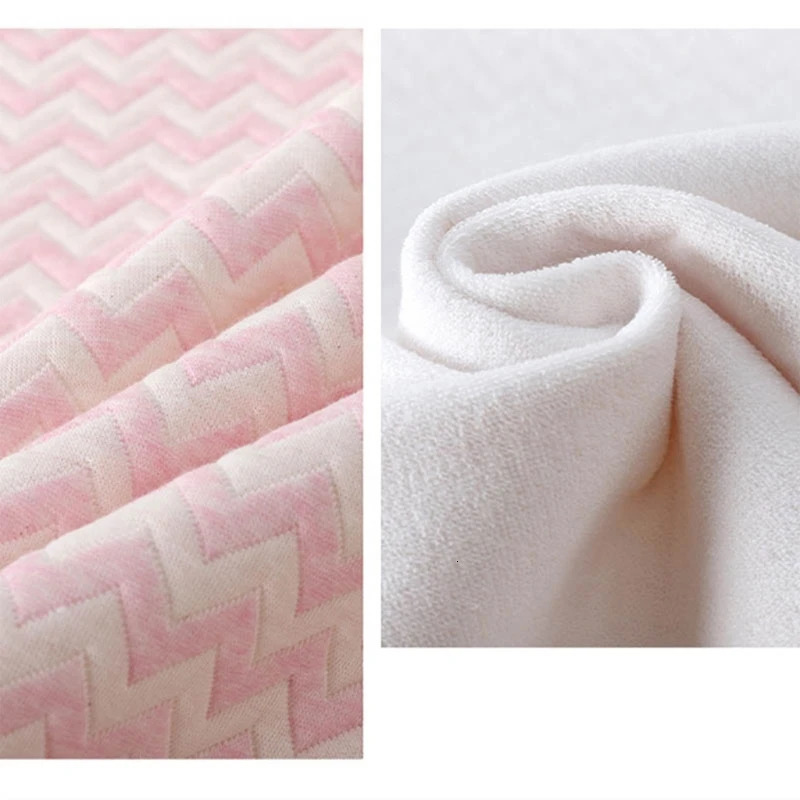 4Layer Waterproof Baby Diapering Changing Pad 70*50cm Ripple Pattern Crib Urine Mats Reusable Infant Toddler Bedding Accessories 250109