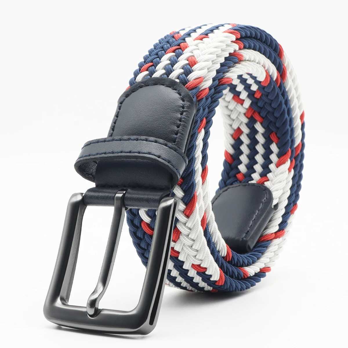 Mens and womens fashionable woven elastic bands multi-color woven golf bands elastic denim bands W250109