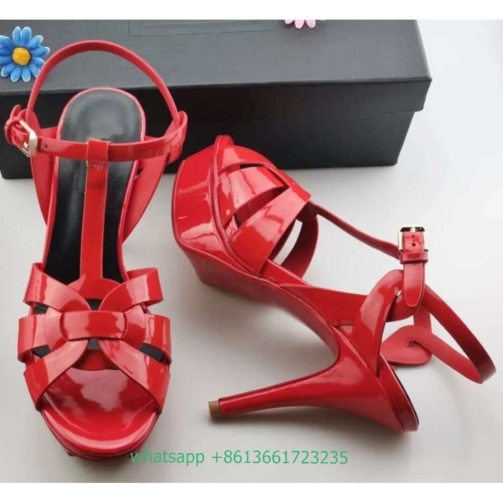 Women Classic Style Platform Solid Color Stiletto Peep Toe High Heels Summer Fashion T-tied 10cm/14CM Heel Sandals