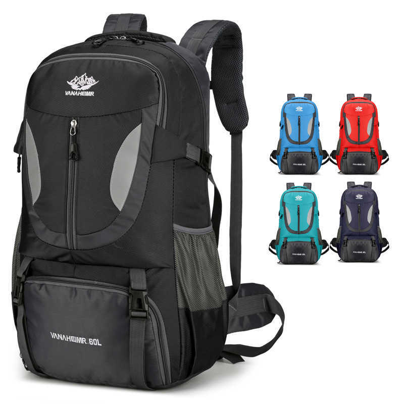 60l Large Capacity Multifunctional Sports And Fitness Bag Outdoor Travel Bag Daypack Waterproof Hiking And Tourism Luggage Bag 240920