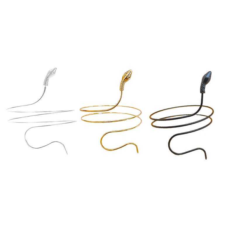Punk Coiled Snake Spiral Upper Arm Cuff Armlet Armband Bangle Women Jewelry Egypt Swirl Snake Arm Cuff Armlet BraceletXJ250109