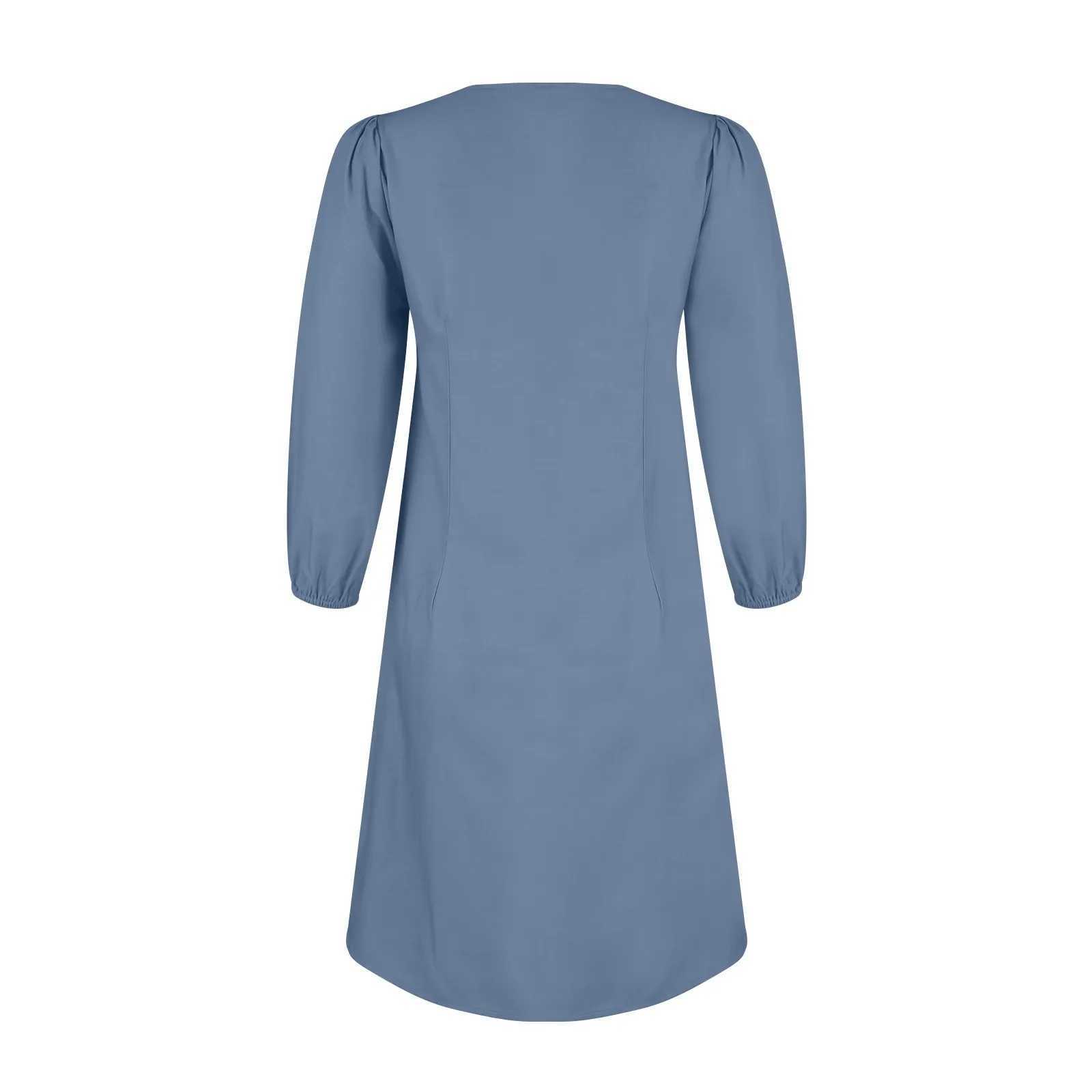 Spring Fashion Womens Wear Cotton Linen Puff Long Sleeve V-neck Womens Wear Spring Elegant Loose Casual Womens Wear M250109