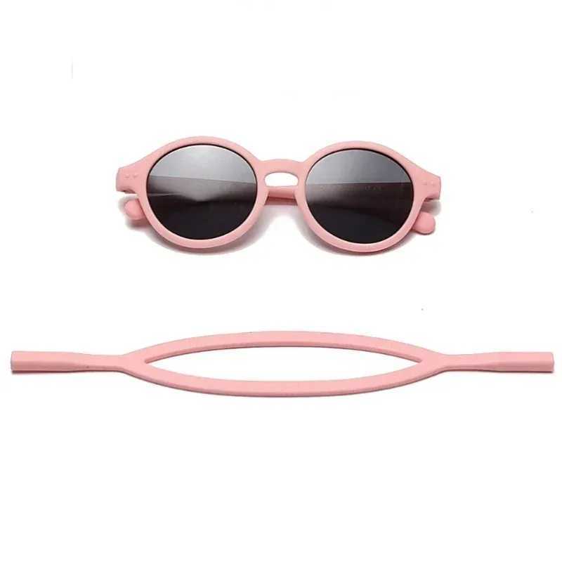 0-4 year old baby silicone glasses UV400 protection TPEE polarizing band baby girl flexible sunglasses with free silicone strap W250109