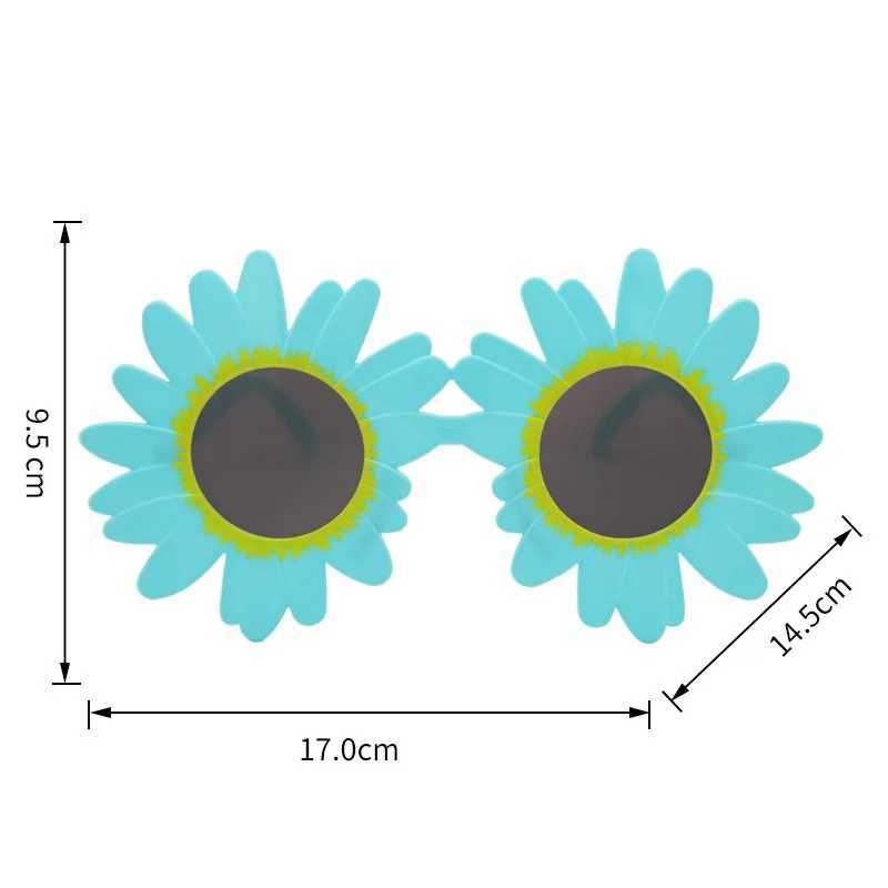 Fashionable childrens sunglasses cute sunflower daisy sunglasses fun Par drama role-playing glasses UV400 adult beach glasses W250109
