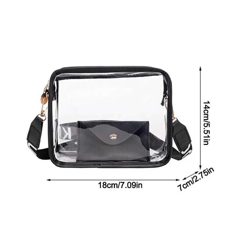 Transparent Crossbody Bag for Women Candy Color Letter Fi Shoulder Bag PVC Transparent Jelly Bag Small Square BagXJ250108