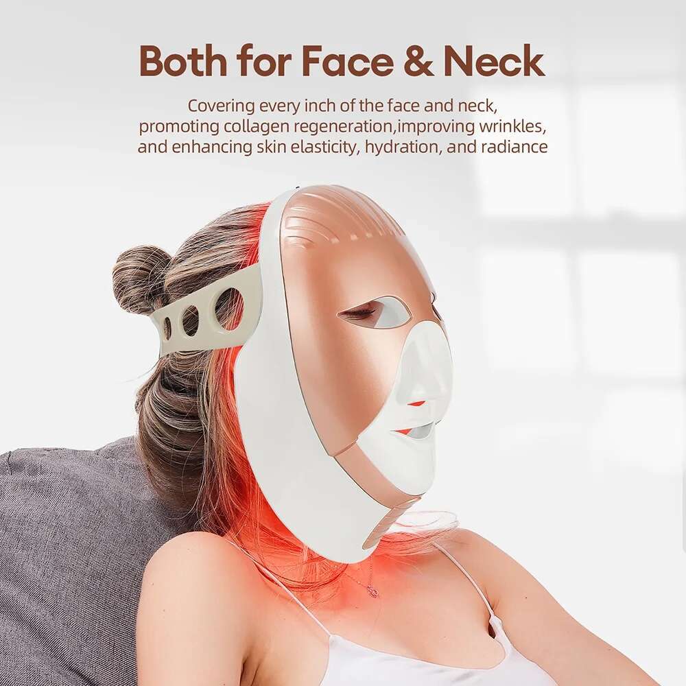 Foreverlily Mascarilla facial LED Wireless 7 Colors Photon Skin Care Beauty hine Masque pour le visage