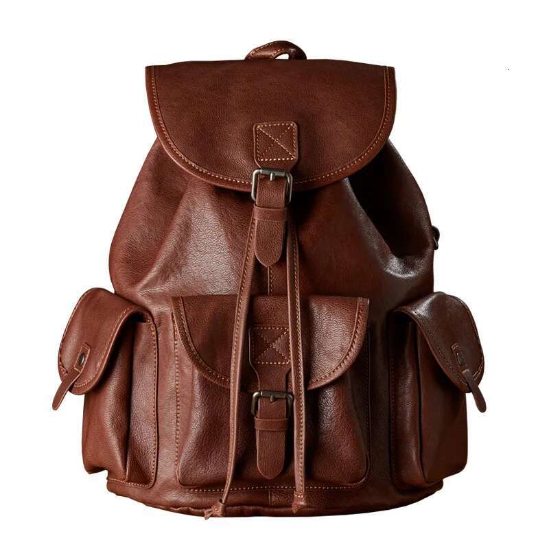 Trendy Travel For Men Women Waterproonti-Theft Student Schoolbag Real Leather Backpack Mochila Laptop Bagback