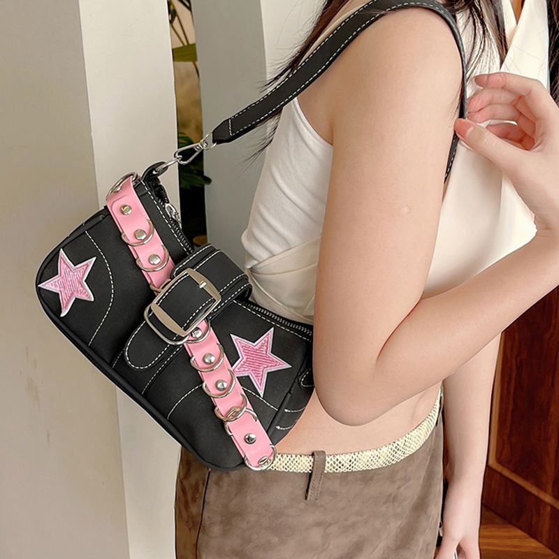 Y2K Youthful Sweet Cool Hot Girl High-End Arm Bags - New Star Design Single Shoulder Bag