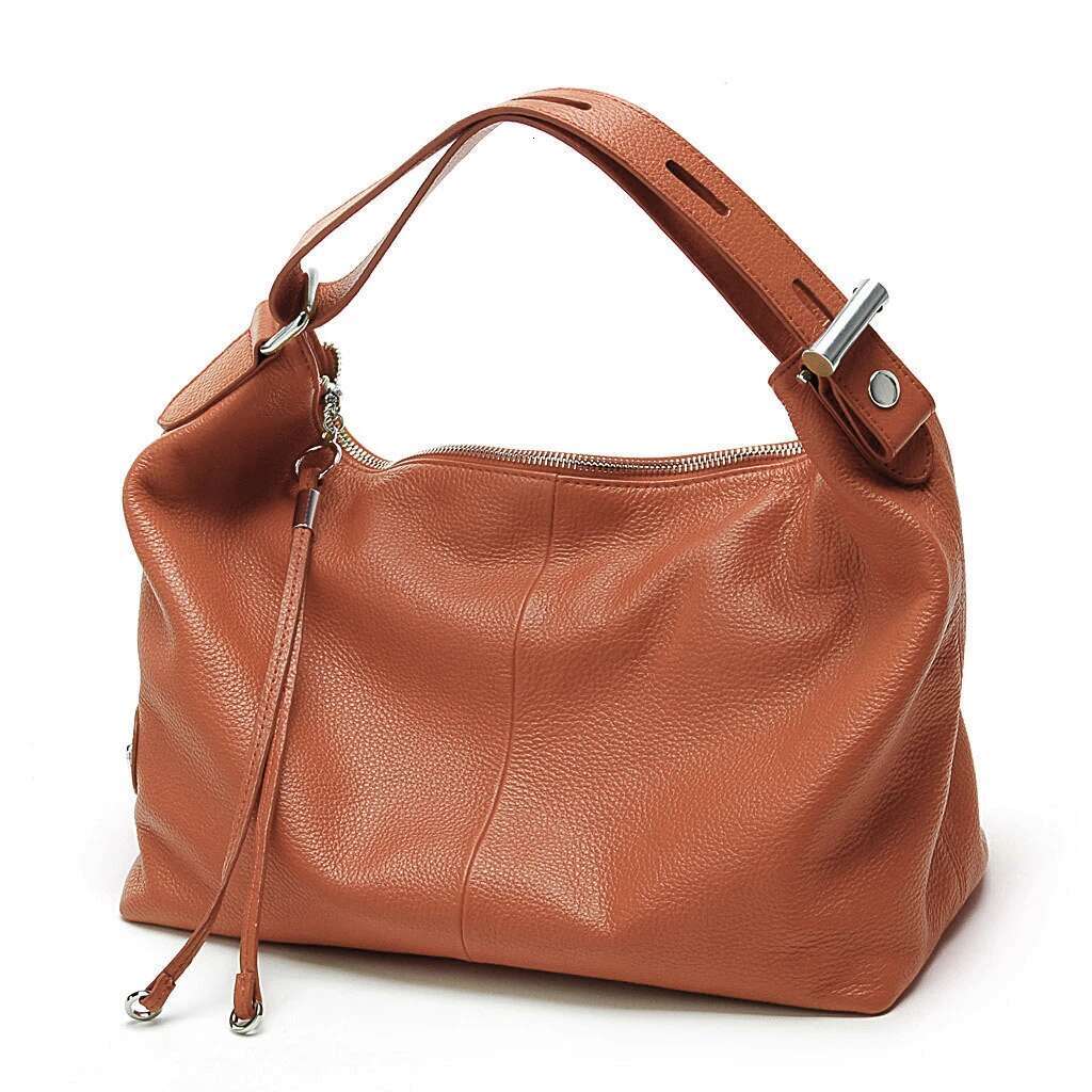 Zency 100% Genuine Leather Women Hobo Bag Fashion Lady Tassel Shoulder Bags Classic Travel Handbag Crossbody Purse 2024 Trendy