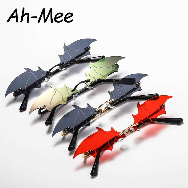 Small Cat Eye Sunglasses Womens Luxury Brand Halloween Borderless Punk Sunglasses Bat shaped Unique Glasses Mens UV400 W250109