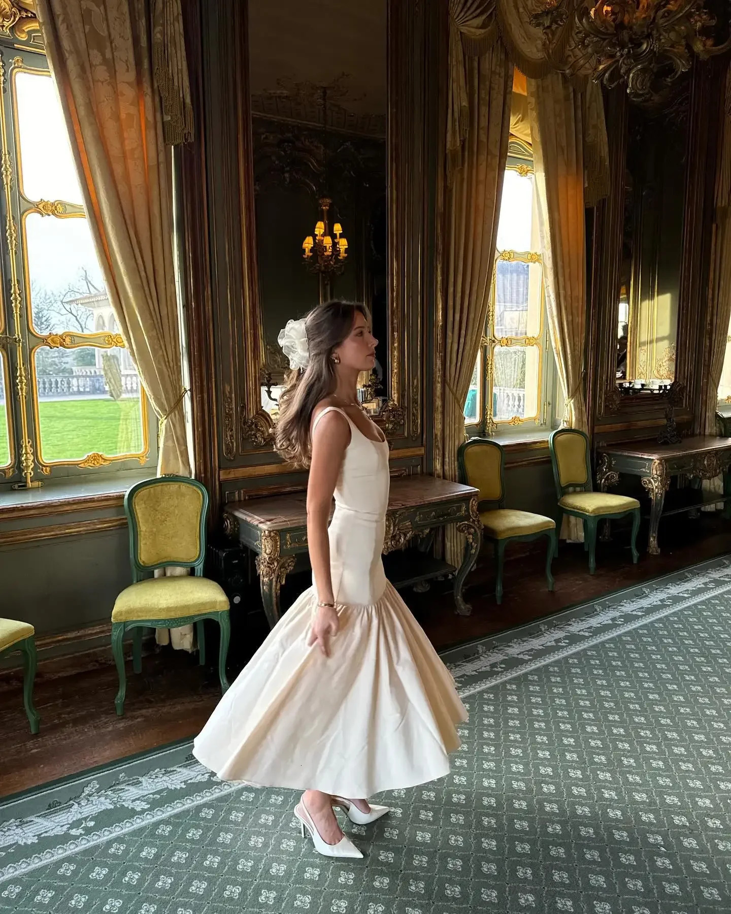 Summer Women Ruffles Suspenders Dress Slim Solid Square Collar Sleeveless Vestidos Spring Fashion Female Party Robes 250108