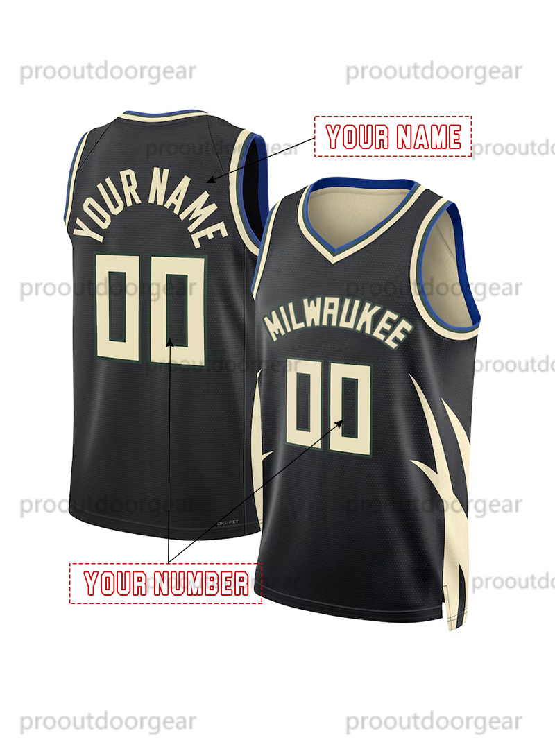 2025 Basketball Jersey 34 Antetokounmpo Lillard Allen Middleton Custom Jerseys Sweatshirt - Embroidered