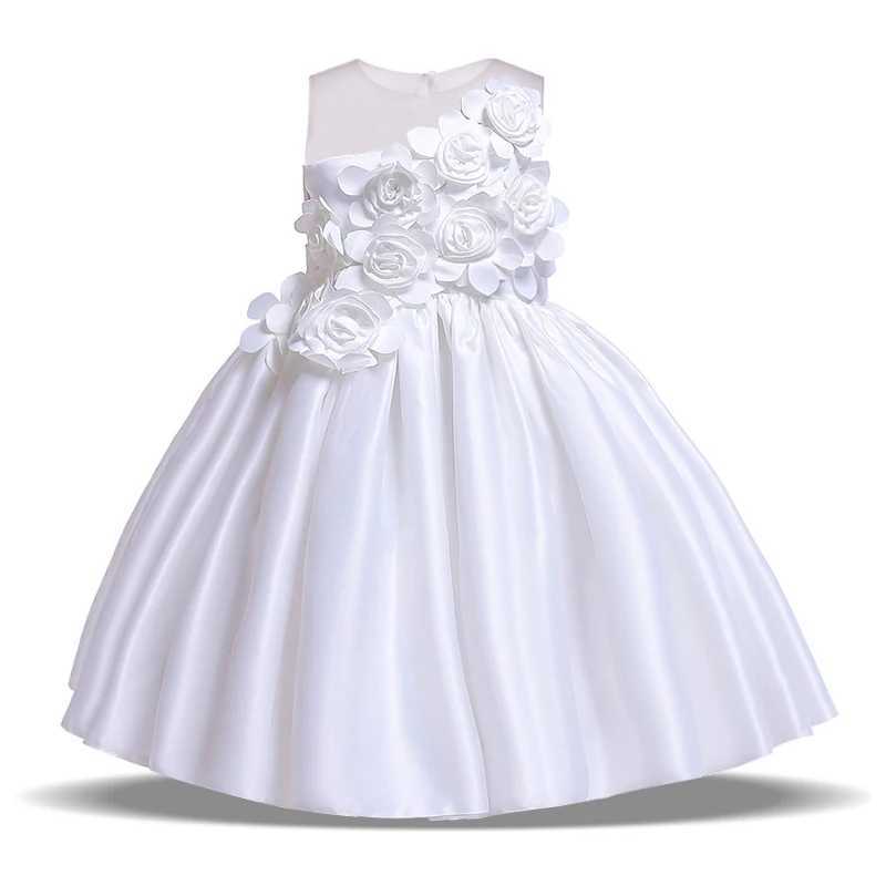 Summer Flower Girl Dress Children Costume Bow Par Wedding Kids Dresses For Girls Evening Briidemaid Prom Gown Vestido 8 10 YrsXJ250108