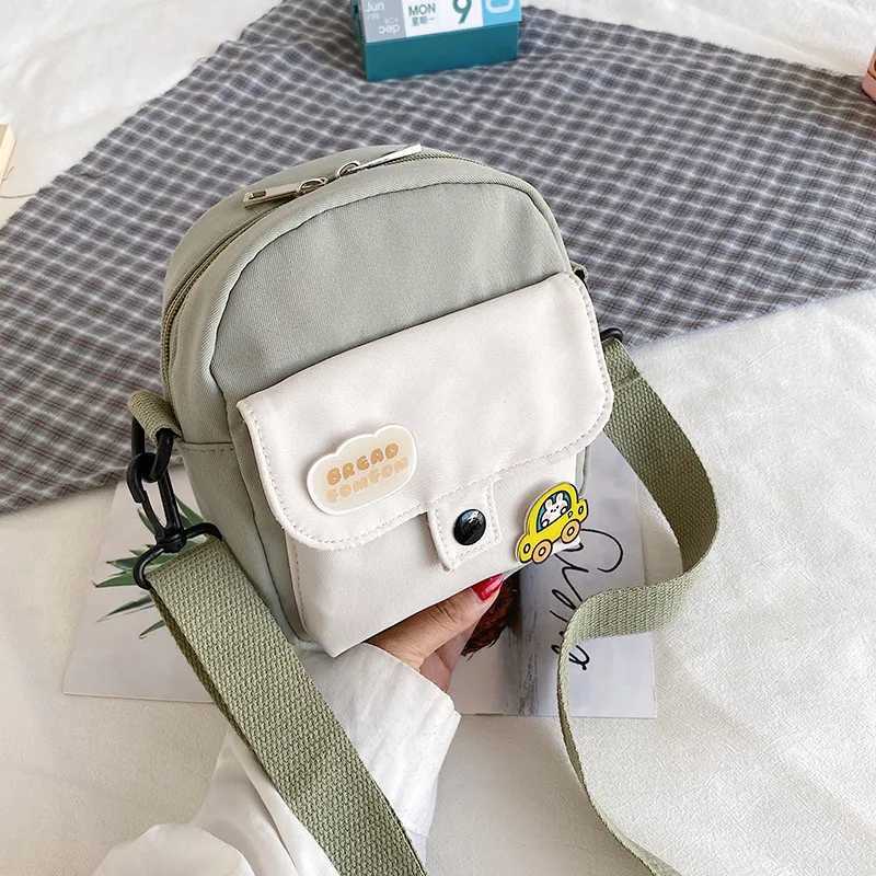 Mini Crossbody Bag for Women 2023 Fi Small Female Canvas Shoulder Bags Korean Phe Purse Cute Students Purse Flap BolsasXJ250108