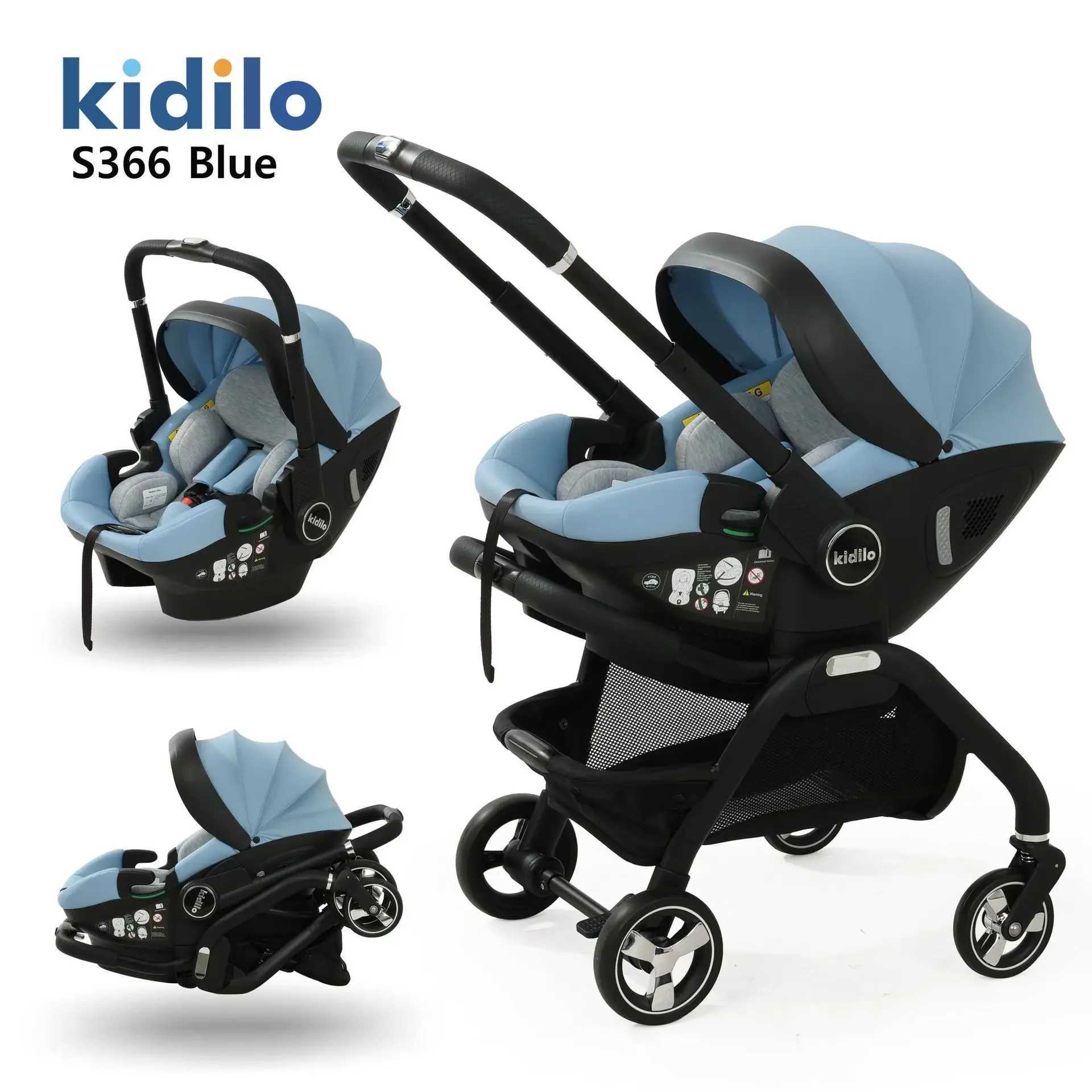 3-in-1 baby safety stroller two-way newborn baby safety seat portable 3-in-1 stroller for 0-2 years old W250109