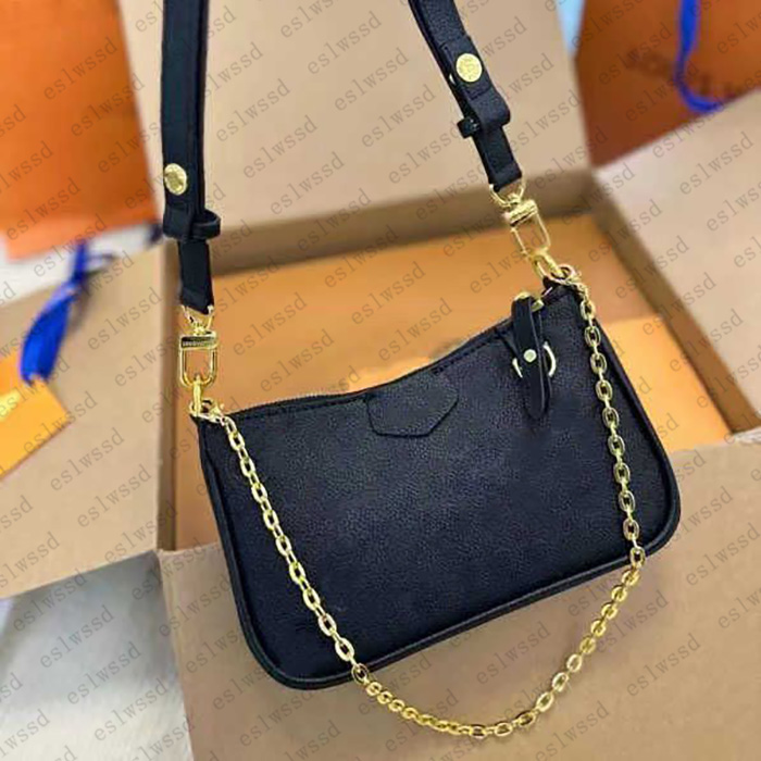 designer bag shoulder bag women luxury crossbody bag mini chain purse Easy Pouch On Strap Embossed Letters Old Flower leather handbag envelope Half Moon bag Hobo