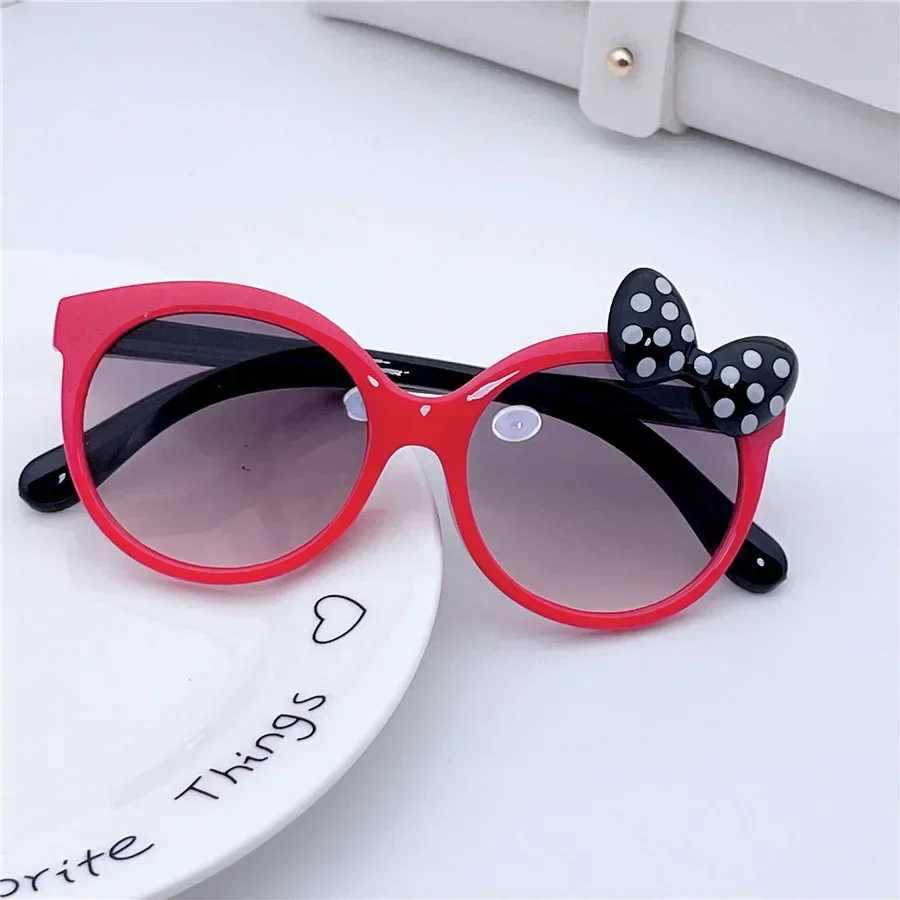 Kids Sunglasses Girls Boys Shiny Bowknot Sun Glasses Lovely Cat Children Eyewear Fashion Gradient Eyeglasses UV400 W250109