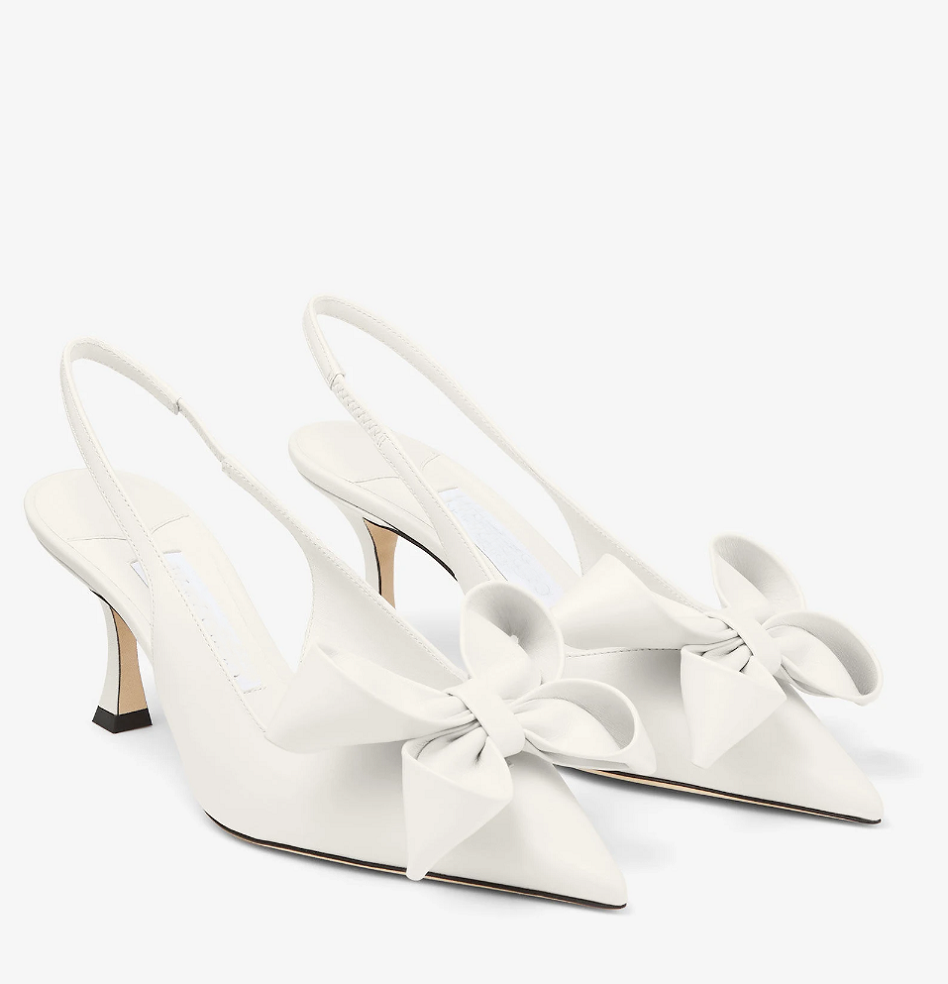 Luxury 2025S/S Women Staz Sandals Shoes Calf Leather Slingback Bow Pointed Toe Sculpted Heel Lady Party Wedding Pump EU35-43