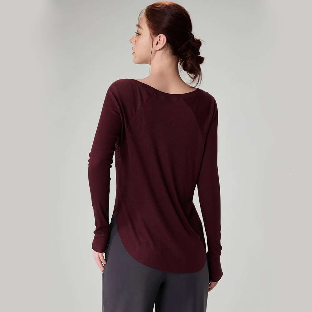 Vnazi 2024 Autumn Design Seamless Long Sleeve Shirt Women Fiess Top High Elastic Fabric Gym Outside Loose Sports Clothes